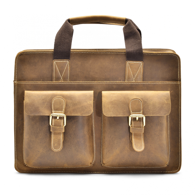 TAS, VINTAGE LEDEREN SAFFRAAN FERRELL. - 1