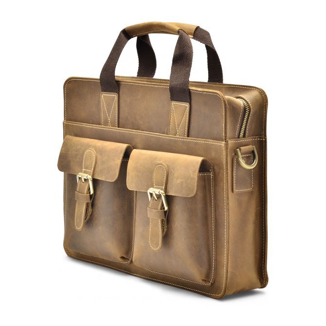 TAS, VINTAGE LEDEREN SAFFRAAN FERRELL. - 2