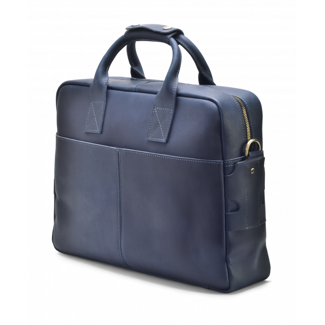 SATCHEL GLAD LEER NACHT BLAUW MAGNUS. - 2