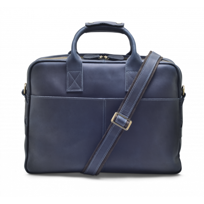 SATCHEL GLAD LEER NACHT BLAUW MAGNUS. - 3