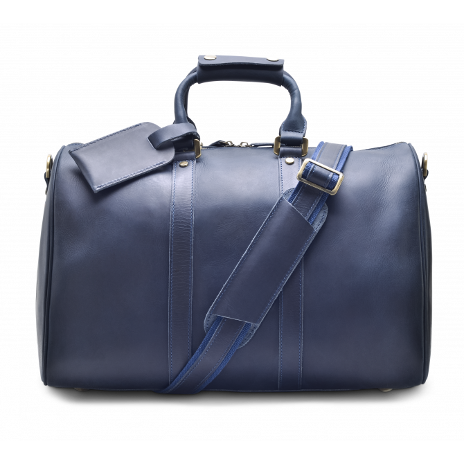 TRAVEL BAG WEEKEND GLAD LEER NACHT BLAUW EIRIK. - 3