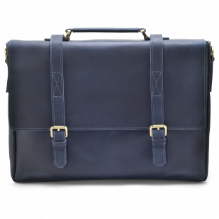 SATCHEL GLAD LEER NACHT BLAUW KARSTEN. - 1