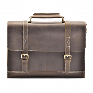 SATCHEL LEER VINTAGE WALNOOT ARLIS. - 1